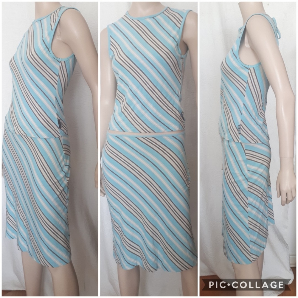 Open-back Top and Skirt Set